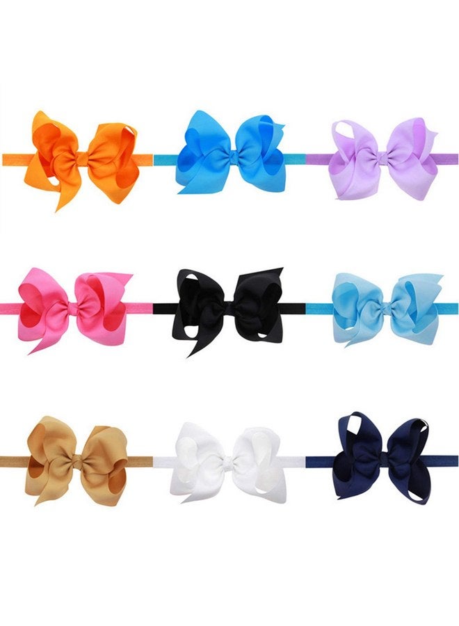 ZOONAI 2Pcs Baby Girl Infant Large Hair Bow Headband Toddler Hair Band Accessories - Image 4