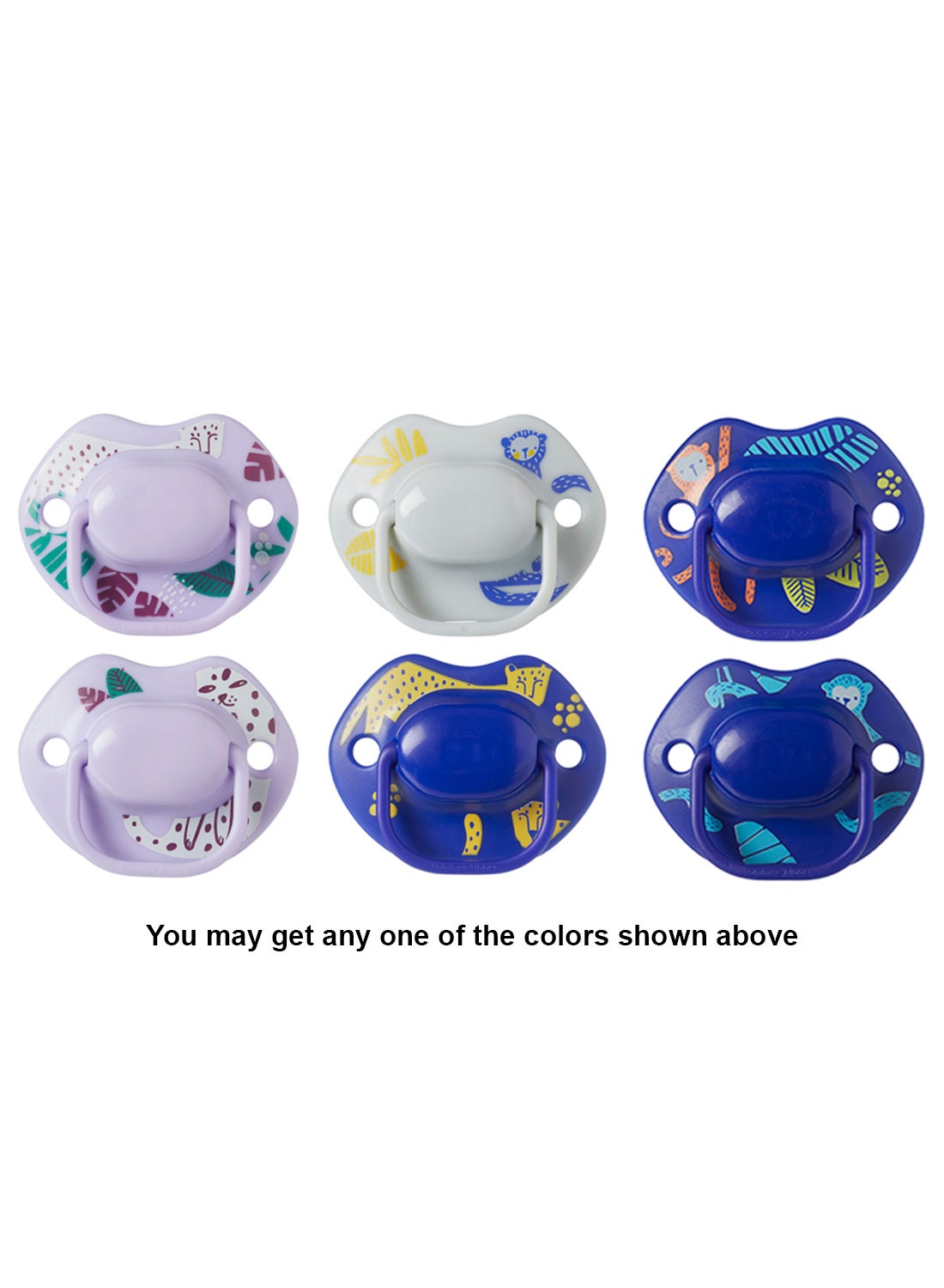 tommee tippee Pack Of 2 Moda Soothers, Symmetrical Orthodontic Design 6-18 Months, Colours And Designs Vary