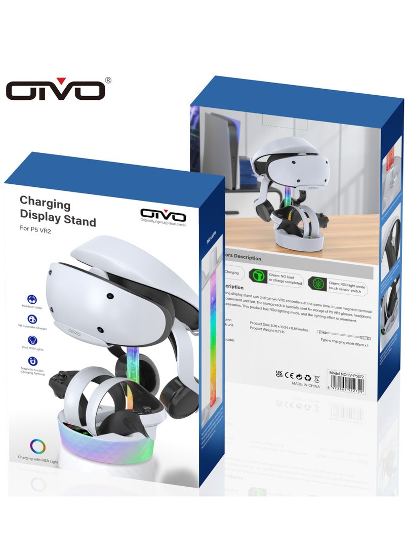 Intag - Compatible with PS5 VR2 Controller Charging Display Stand Light for PSVR2 Handle Charging Base - Image 1