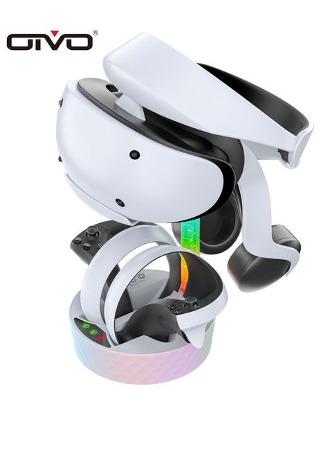 Compatible with PS5 VR2 Controller Charging Display Stand Light for PSVR2 Handle Charging Base