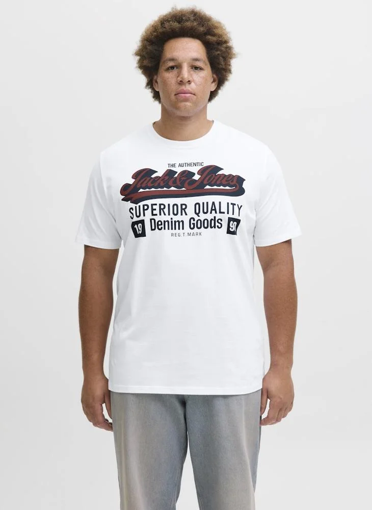 JACK & JONES Jjelogo Graphic Crew Neck T-Shirt