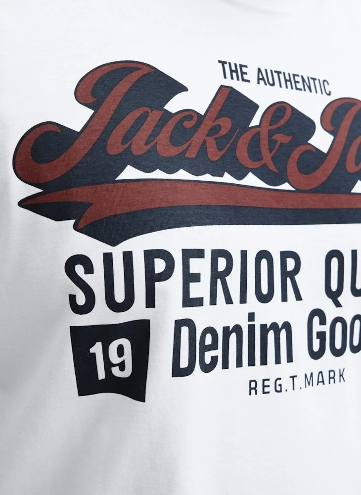 JACK & JONES  Plus Size Graphic Crew Neck Regular Fit T-Shirt for Men | Best Price UAE