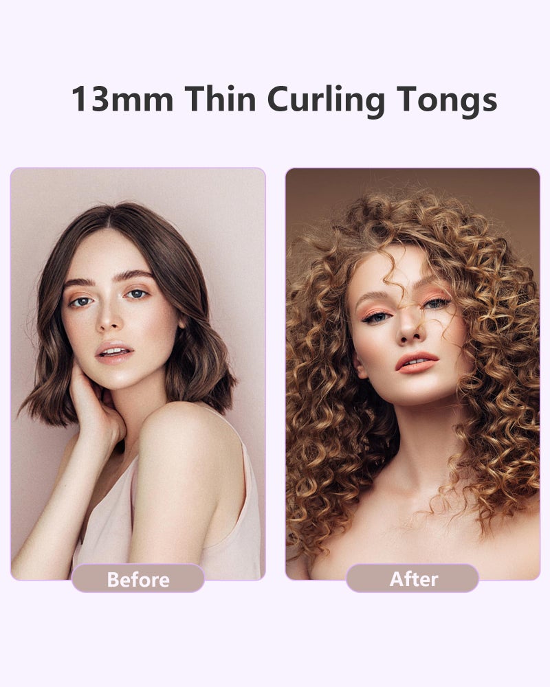 MELYDO 1/2 Inch Small Curling Iron Wand for Short & Long Hair, Half Inch Curling Wand Ceramic Small Barrel Curling Iron Tiny Curling Wand with Adjustable Temperature, Include Heat Resistant Glove - Image 2