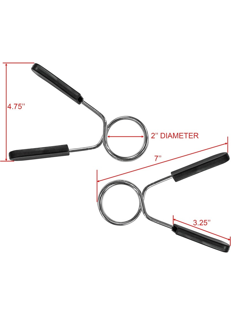 YelaJoy Fitness SC-1 Spring Clamps Olympic Barbell Clips for Weight Lifting Plate Weights - 2 Inch Weight Clips for Bars Barbell Collars - Image 2