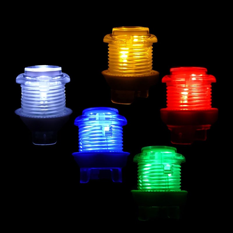 8x أركيد 28mm زر ضغط LED للوحة المفاتيح MX مفتاح صغير من نوع اللولب زر ضوئي لألعاب الأركيد MAME Jamma عصا التحكم Raspberry Pi آلة أبيض E - Image 2