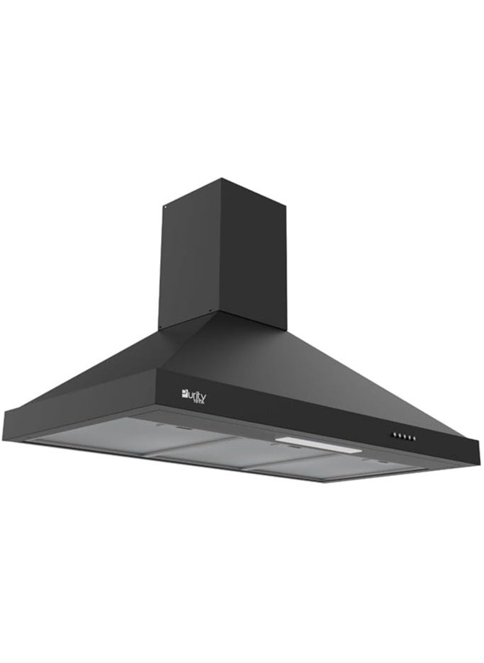 Purity - Purity101 Range Hood, Wall-Mounted - PANSY PRO BL 90CM - Black, 90 cm Width - Image 1