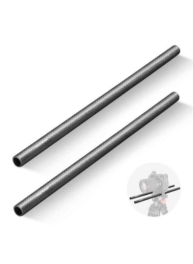 NEEWER 15mm Carbon Fiber Extension Rods 15.7"/40cm Compatible with SmallRig Compatible with Tilta 15mm Rod Rail Support System, DSLR Shoulder Rig, Camera Stabilizer Cage, Matte Box, Base Plate, SR003
