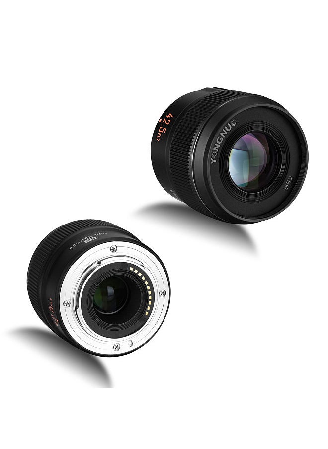 YONGNUO YN42.5mm F1.7M II M4/3 42.5mm Fixed Focus Camera Lens F1.7 Large Aperture Multi-coated 8 Groups 9 Blades High-Quality Focus Motor Auto Focus Replacement  - Image 3