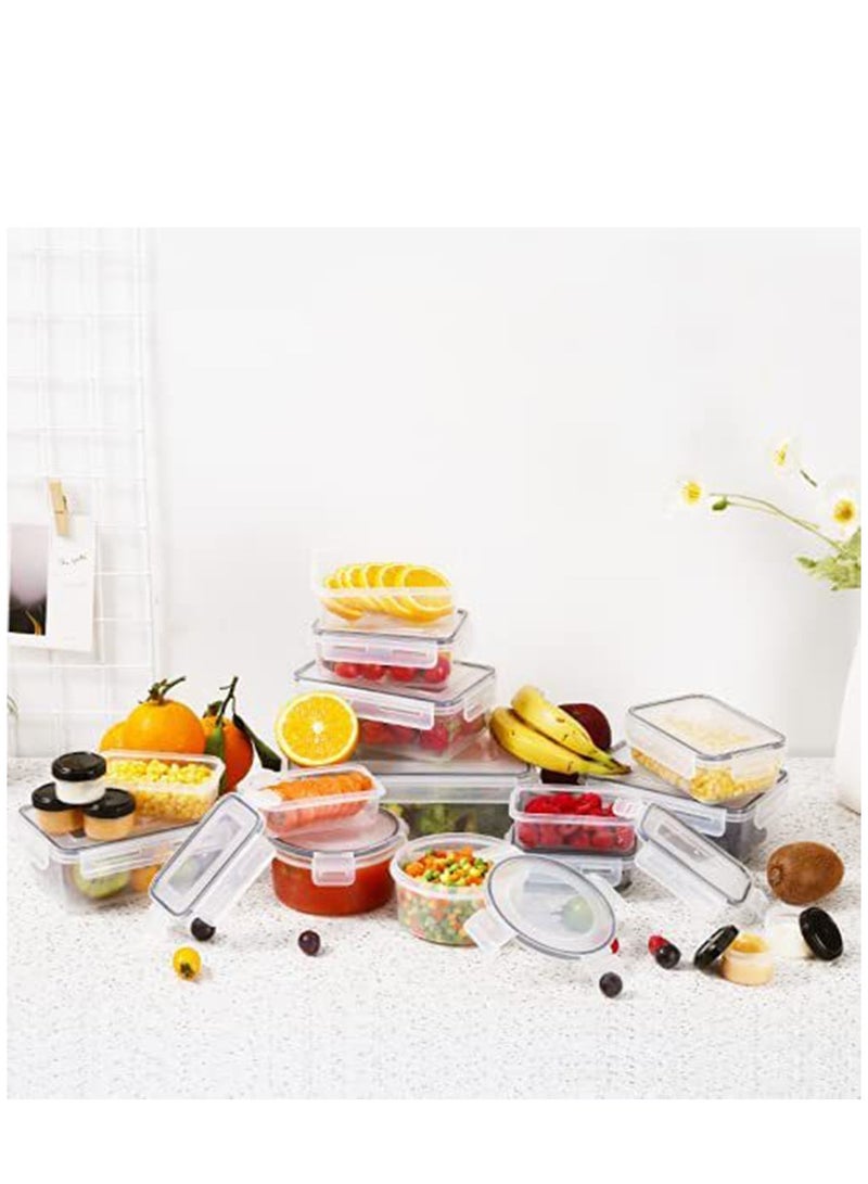 Arabest حاويات تخزين الطعام محكمة الإغلاق مع أغطية 34 قطعة لتنظيم المطبخ - حاويات مطبخ خالية من BPA للحبوب، الأرز، الدقيق والشوفان - Image 4