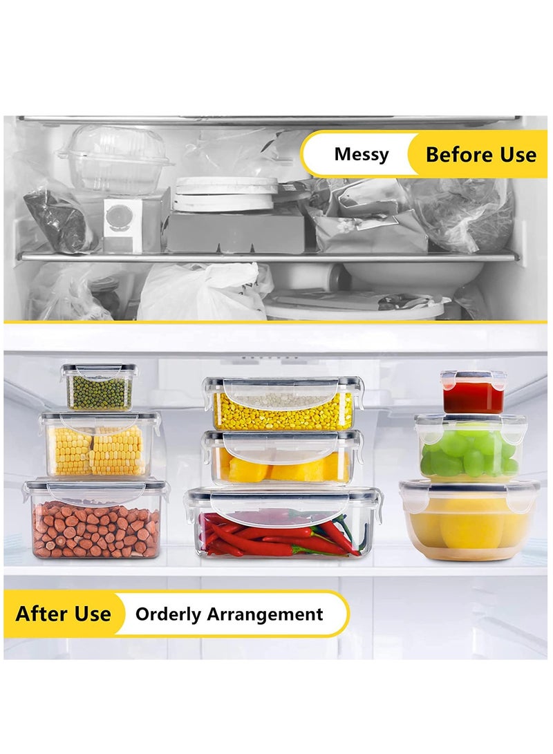 Arabest حاويات تخزين الطعام محكمة الإغلاق مع أغطية 34 قطعة لتنظيم المطبخ - حاويات مطبخ خالية من BPA للحبوب، الأرز، الدقيق والشوفان - Image 3