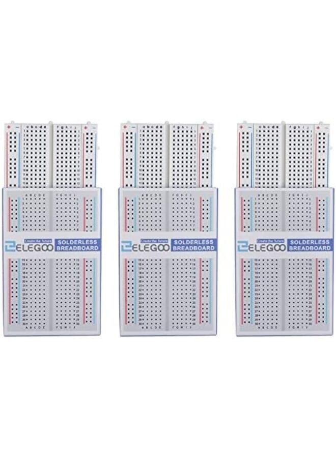 ELEGOO 400 Tie Points Breadboard And 4 Power Rails For Arduino 3 Pcs  - Image 2