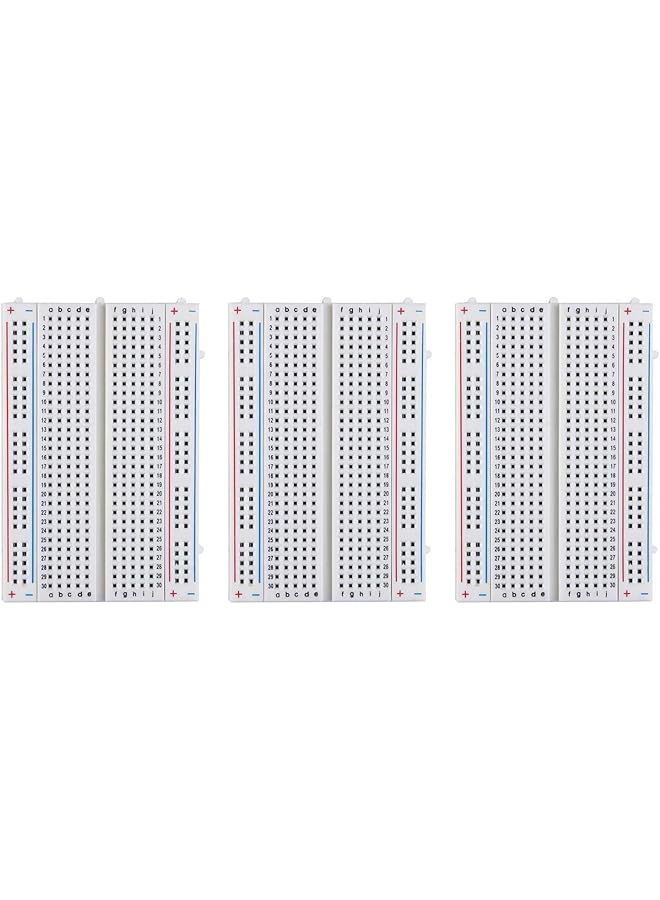 ELEGOO 400 Tie Points Breadboard And 4 Power Rails For Arduino 3 Pcs  - Image 1
