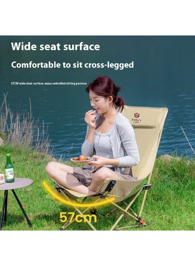 توبيز طاولة تخييم قابلة للطي من الألومنيوم خفيفة الوزن + كرسي خارجي محمول قابل للطي مع ظهر مرتفع – للتخييم، النزهات، الشواء، الصيد والسفر - Image 4