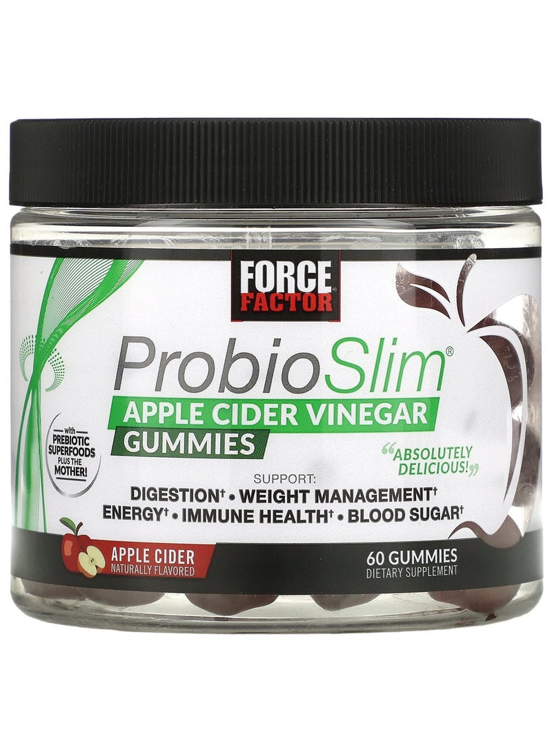 Force Factor ProbioSlim Apple Cider Vinegar Gummies 60 Gummies