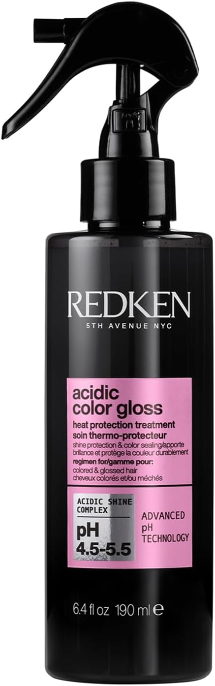 REDKEN Acidic Color Gloss Heat Protection Treatment 230C LeaveIn Treatment Hair Shine Spray Colour Protection 190ml