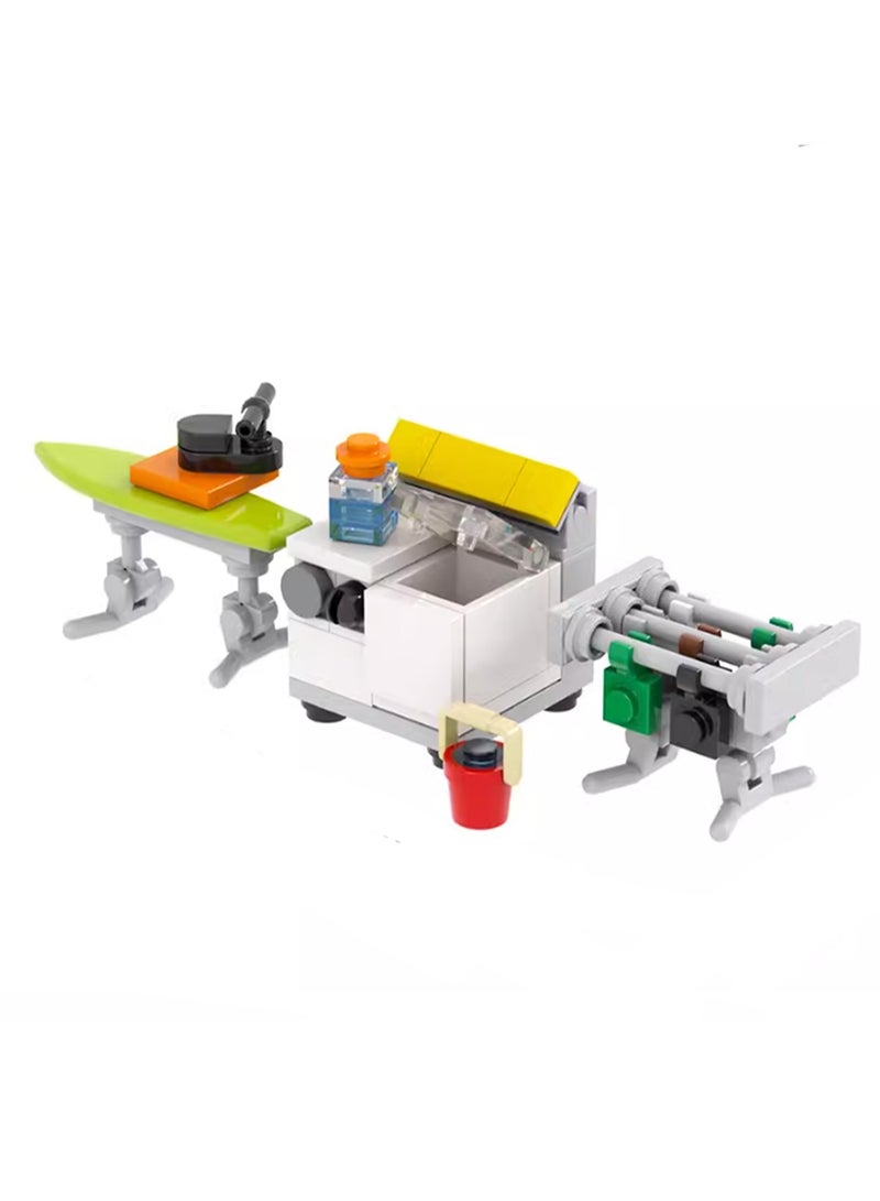 Creative Children's City Family Series Small Particle Puzzle Building Block Toys(Laundry Three-Piece Set 68Pcs) - Image 1