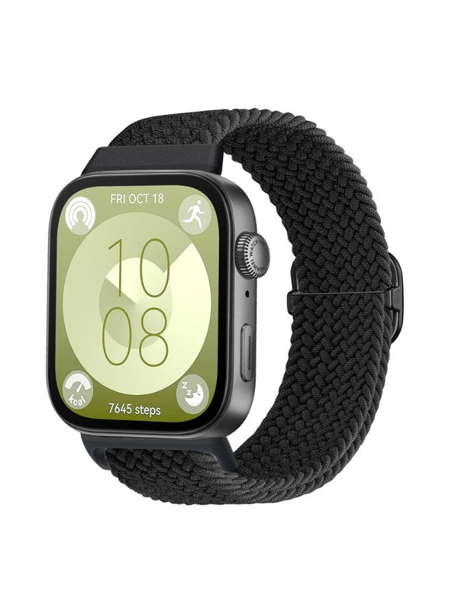 Adjustable Sliding Buckle Nylon Strap for Huawei Watch Fit 5 / Fit 5 Pro / Fit 3 / Fit 4 / Fit 4 Pro – Breathable Polyester & Silicone Loop Replacement Band - Image 1