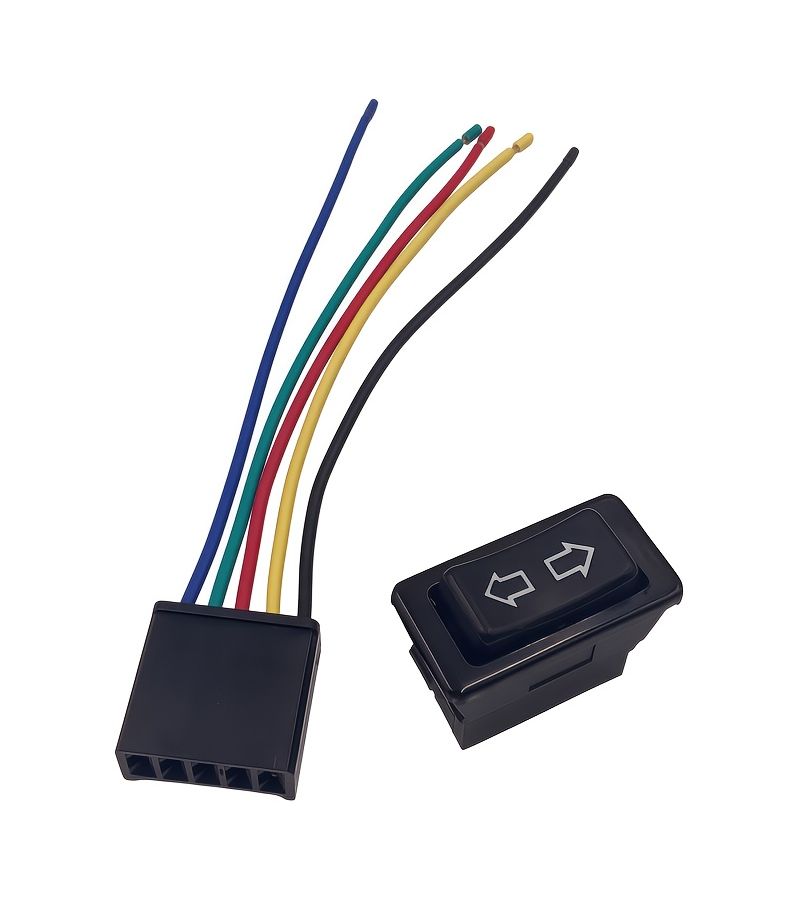 Electric Window Regulator 5 Pin Motor Connector Up Arrow White With Line 5 Needles - Image 3