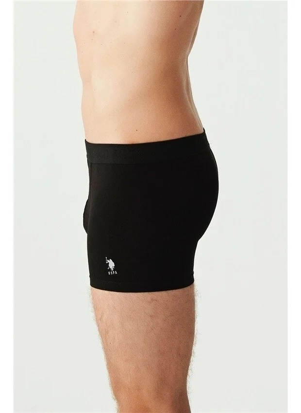 يو اس بولو اسن 3 Piece Black Cotton and Lycra Men's Boxers