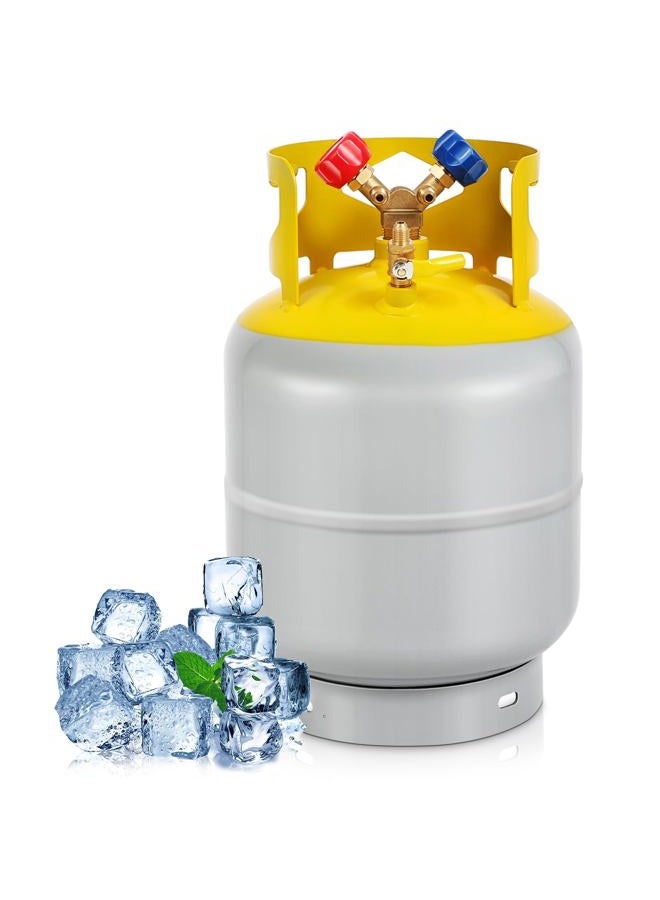 FAHKNS Refrigerant Recovery Tank for R12, R22, R134A, R410A etc Refrigerant with 1/4 SAE Y-Valve Liquid/Vapor Reclaim Tank 50 LB Reusable - Image 1