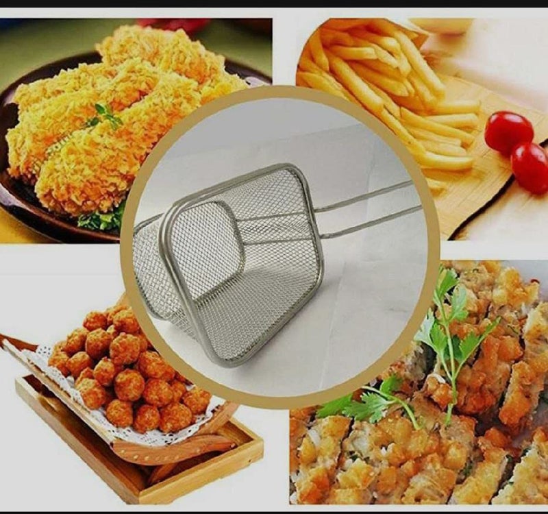 HEYOL Stainless Steel Square Basket for French Fries Frying Basket Mesh for Home Kitchen Tool - Image 4