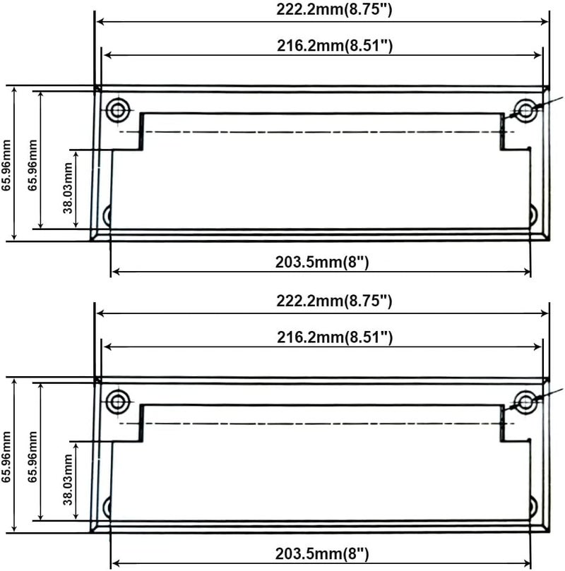 QCAA Solid Brass Mail Slot, with Solid Brass Interior Frame and Solid Brass Back Plate, 8-7/8''X2-7/8, Matte Black, 1 Pack, Made in Taiwan - Image 1