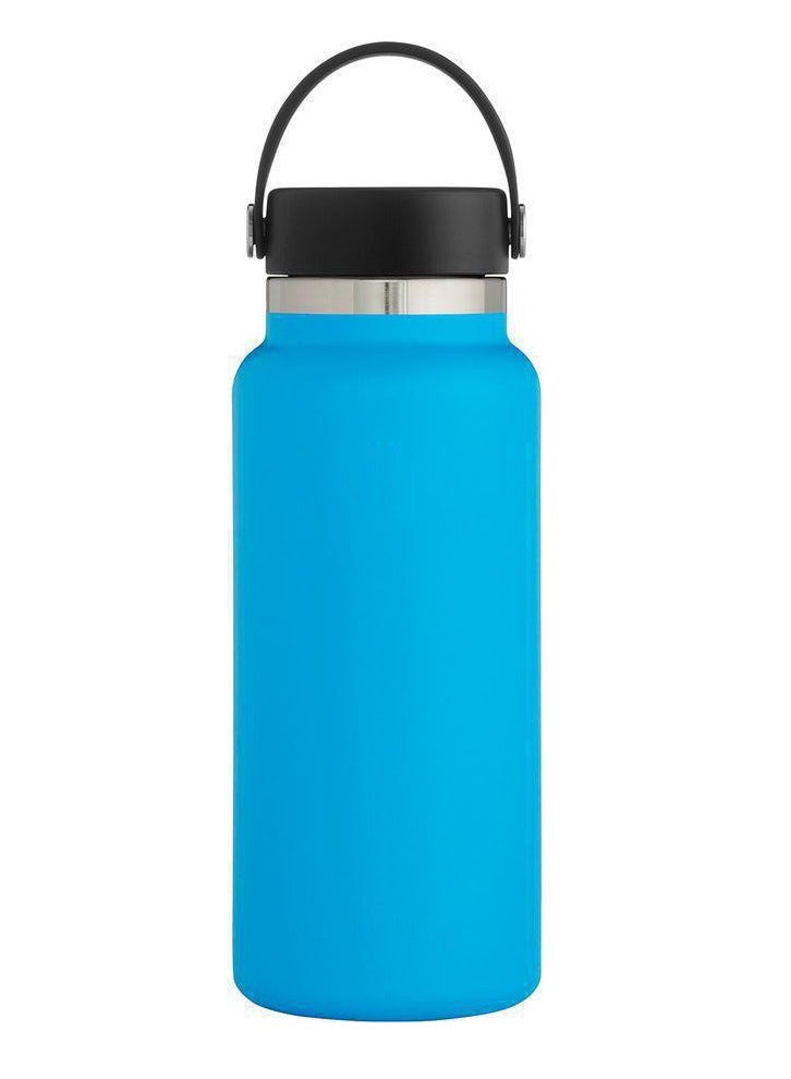 xozgdovg Thermos cup Large capacity outdoor sports kettle Double vacuum 32oz blue