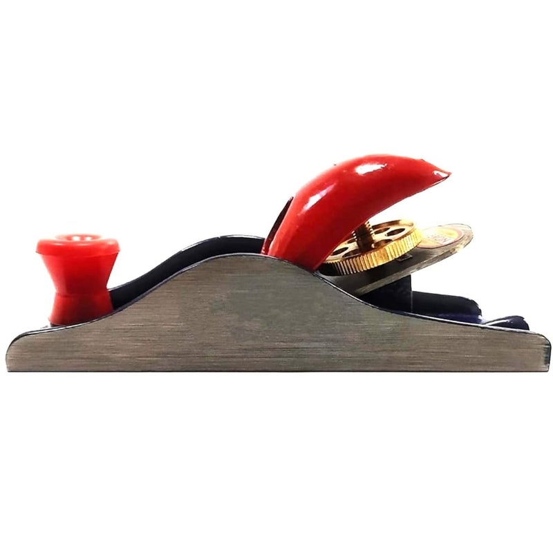 VTH mini iron steel block plane everon heavy duty carpenter wood tool with sharp planer blade attachment red 08 - Image 1