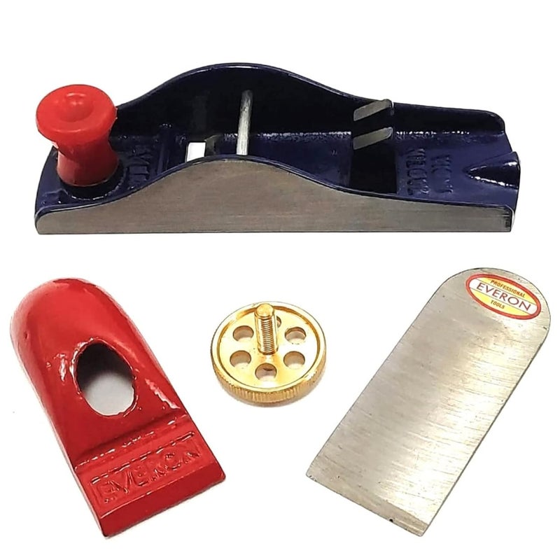 VTH mini iron steel block plane everon heavy duty carpenter wood tool with sharp planer blade attachment red 08 - Image 5