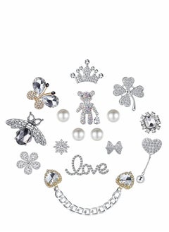 Excefore Shoe Decoration Charms, 1 Set Crocs Charm for Hole Hole Shoe Buckle Party Favors ​Mini Charm Bracelet Wristband Decoration for Men Women Kid  - Image 1