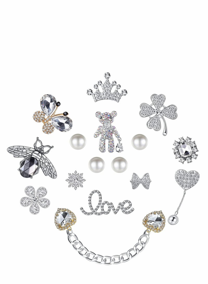 Excefore Shoe Decoration Charms, 1 Set Crocs Charm for Hole Hole Shoe Buckle Party Favors ​Mini Charm Bracelet Wristband Decoration for Men Women Kid - Image 1