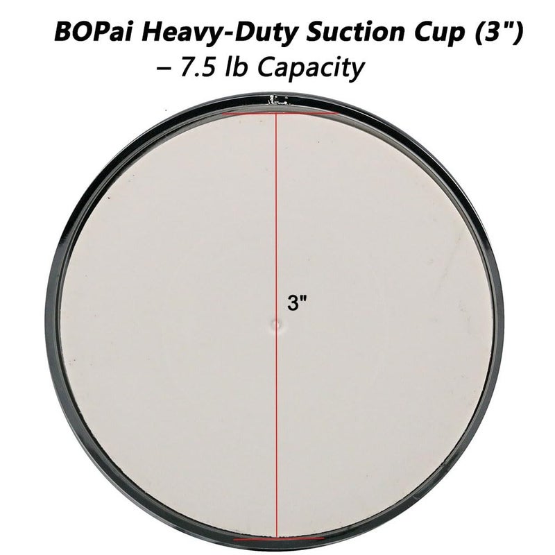 BOPai Suction Cup Shower Head Holder for Handheld Shower â€“ No Drill, For Smooth Surfaces Only, Vertical Mount Only, Chrome - Image 4