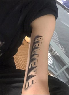 Generic 1 piece of European and American fashionable tattoo stickers long-lasting waterproof simulated personalized letter tattoo stickers  - Image 4