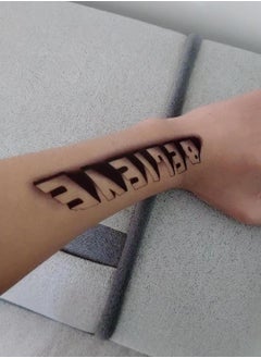 Generic 1 piece of European and American fashionable tattoo stickers long-lasting waterproof simulated personalized letter tattoo stickers  - Image 3