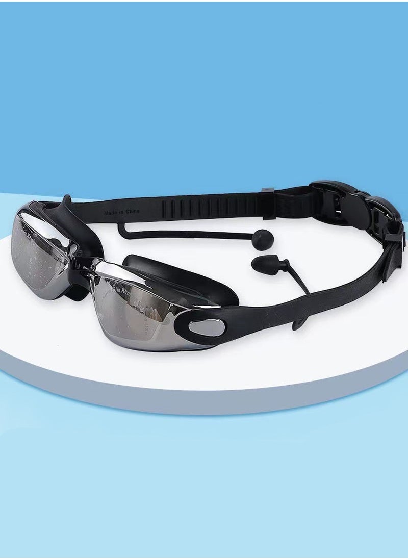 QUTOOB - Professional Waterproof Swimming Goggles - Anti Fog Swimming Goggles With Ultra Wide And Crystal Clear View and UV Protection - Swim Goggles Kit Comes With Storage Box Nose Clip And Earplugs - Image 1