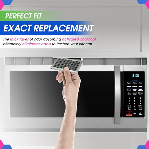 Bagean Microwave Charcoal Filter 6.15” x 3.95” for JX81J WB02X11536 WB06X10823 GE Microwave Filter Replacement - Vent Carbon Filter Freshens and Filters Kitchen Air in Over-The-Range Oven Stove Fan - Image 5