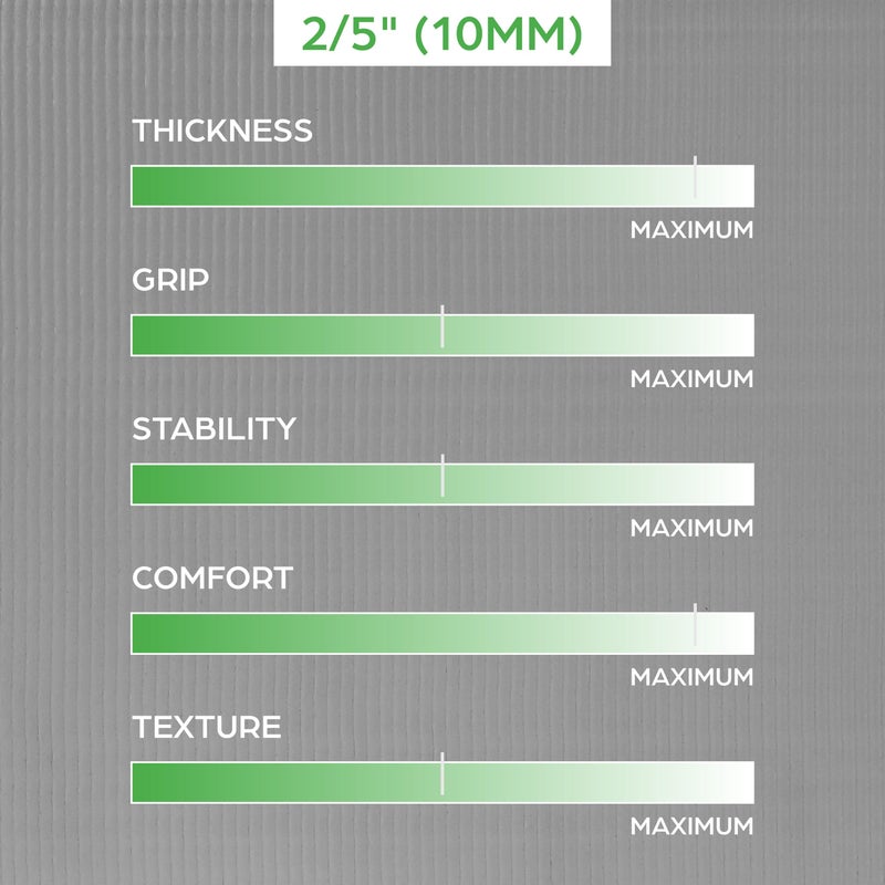 Gaiam حصيرة يوغا سميكة من جايام إيسينشالز مع حزام حمل سهل، أسود، 72"L X 24"W X 2/5 بوصة سميك - Image 4