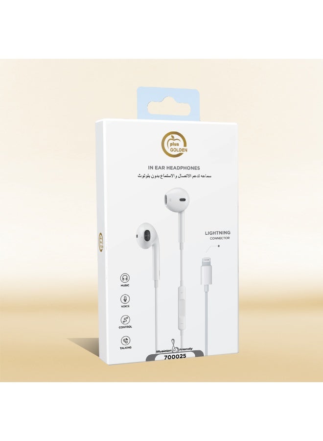 Lightning Wired Earphones with Deep Stereo Sound, High-Quality Microphone, Full In-Line Call and Volume Control, Compatible with iPhone & iPad – No Bluetooth Required - Image 2