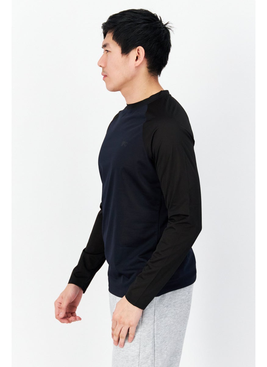 Men Crew Neck Long Sleeve Textured T-Shirt, Navy - pzsku/Z490338812A9CFA4A9D6EZ/45/_/1738592360/00d3db32-cee6-4b41-a772-50f69a7967a6