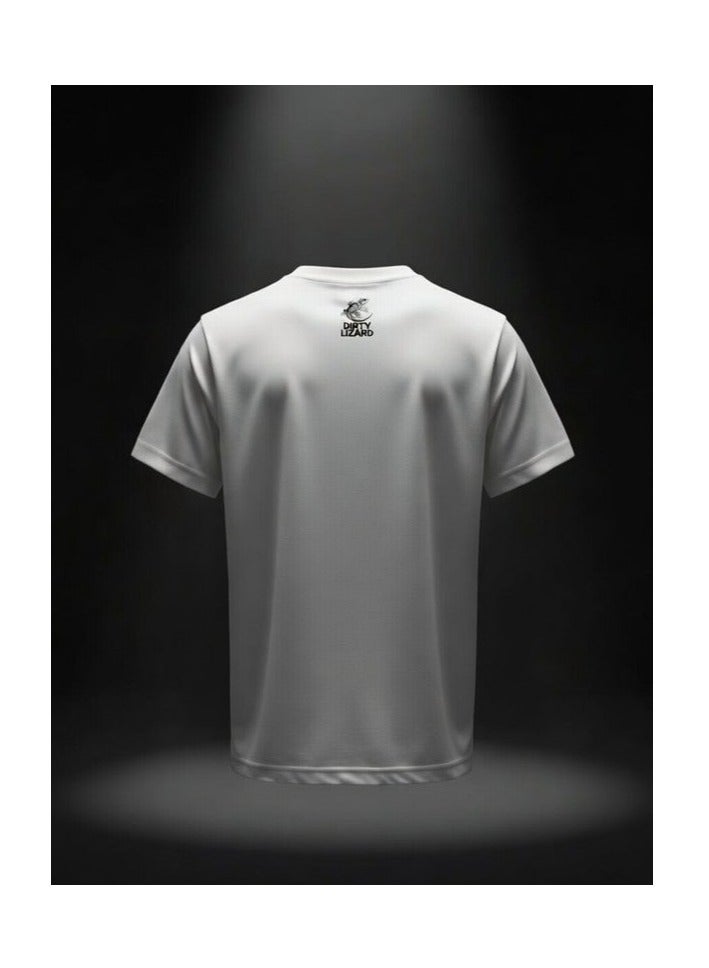 Dirty Lizard White printed t-shirt with Street wear image 100% cotton 3 - Image 2