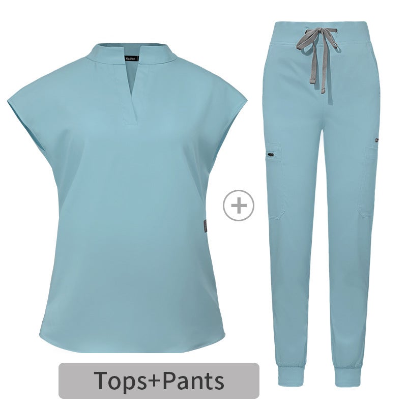 Comfortable Scrub Nurse Uniform for Women 42051-Navy  - Image 3