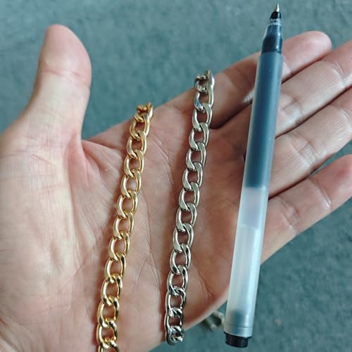 Hongbaite 3 Pack Silver Metal Chains for Purse Strap Wallet Bag Chain Replacement (16",36",48") - Image 3
