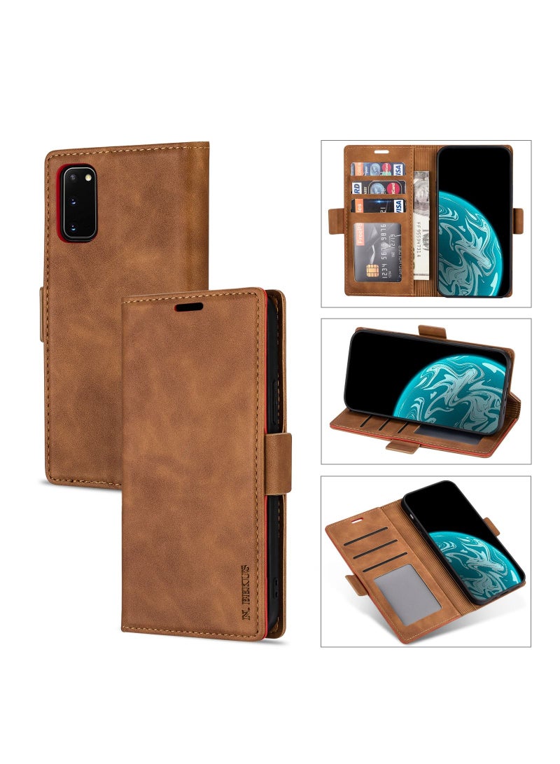Suteni Flip Cover Hidden Card Slots Leather Phone Case for Samsung - Image 3