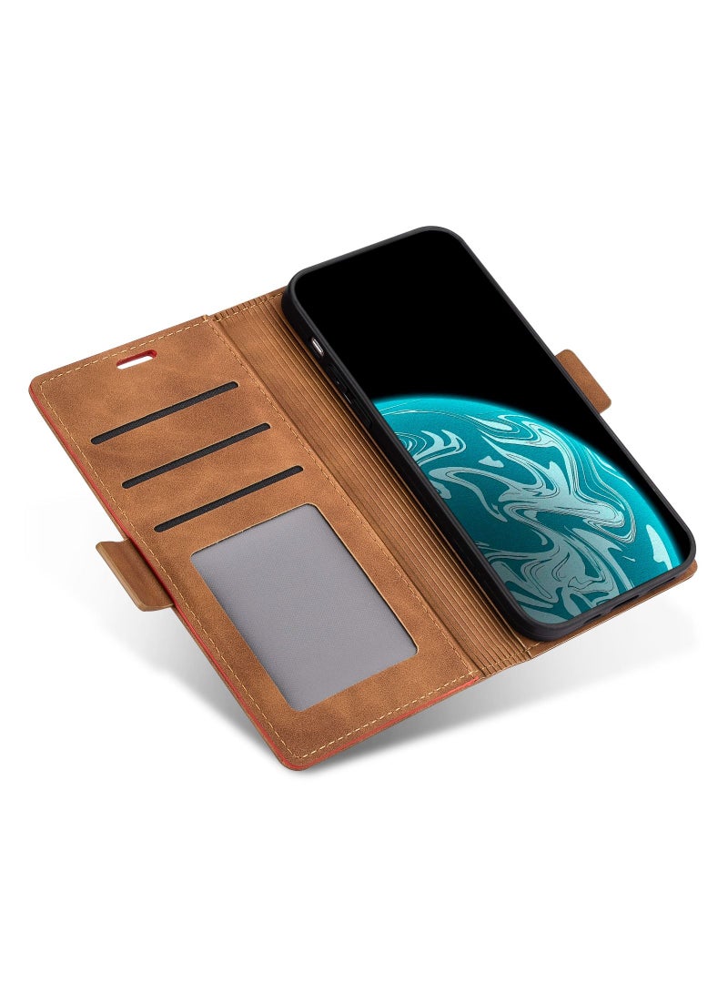 Suteni Flip Cover Hidden Card Slots Leather Phone Case for Samsung - Image 2