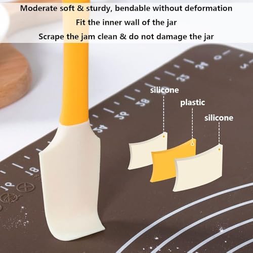 DHRUSIMI 1 Pcs Multi-Purpose Silicone Jam Spreader Spatula with Can Opener End for Jar, Peanut Butter Jelly, Chocolate Spreader Mixing Scraper, Spread with Clean Hands by Simple Spreading (Pack of 1) - Image 4
