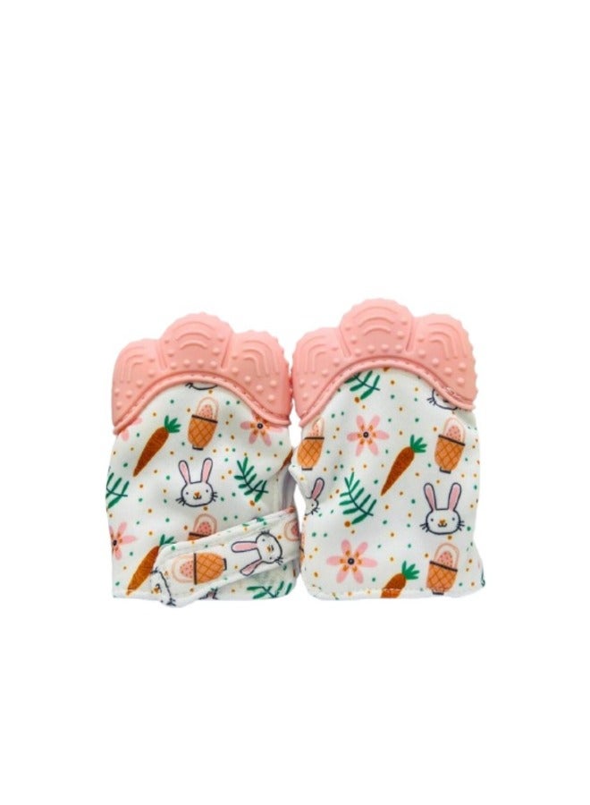 2pcs Silicone Teething Gloves, Soothing Baby Teething Gloves for Pain Relief, Scratch Prevention Gloves, Safe Silicone Teething Toys - Image 2