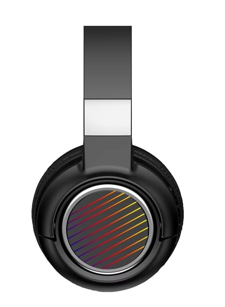 Bluetooth Headphone - Pure Bass Stereo - RGB LED - TUNE910 (Black) - Image 5