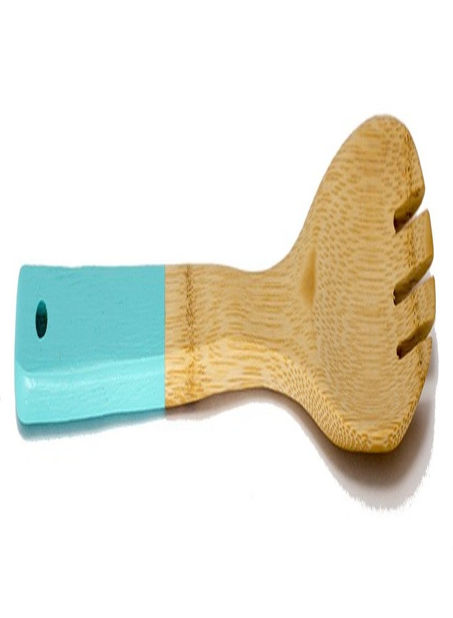 Home Basics Bamboo Cooking Utensils Set with Color Handles, 6-Piece, 2.5" x 12" x .25" - Image 4