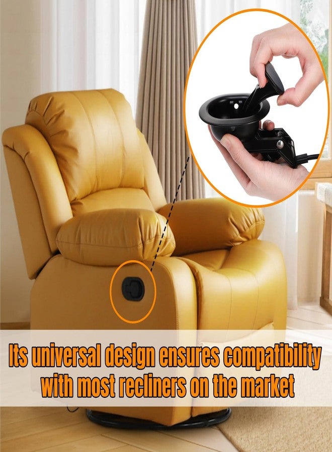 Acshio 2 Sets of Metal Recliner Release Pull Handle, Universal Heavy Duty Sofa Release Lever Pull Handle with Cable, Recliners Repair Replacement Parts Fits Most Furniture Recliner Couch Sofa Chair - Image 5