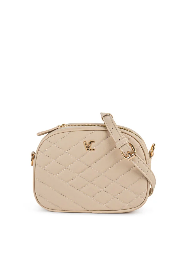 Vincci Women Quilted Shoulder Bag With Adjustable Strap